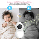 6" Big Screen Baby Monitor with Camera and Audio, 1000ft Long Range No WiFi, 2-Way Talk, 8 Lullabies, ECO Mode, Infrared Night Vision, 150 Languages, Baby Shower,Baby Register Gift by TinyTreasures Baby Boutique