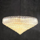 30" Modern Dining Room Chandeliers, 13-Light Clear Crystal Chandeliers, Dimmable Blown Glass Chandelier for Living Room, Round Large Chandelier for High Ceiling, Bedroom, Entryway, Staircase by CozyNest Decor