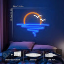 Sunset Sunrise Neon Sign for Wall Decor Dimmable LED Neon Light Sign for Beach Bedroom Living Room Wedding Bar Party Home Room Decor by CozyNest Decor