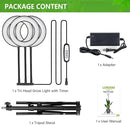 LORDEM Grow Light for Indoor Plants, Tri-Head Plant Light for Plants Growing, Full Spectrum Growth Lamp with Auto Timer for 4/8/12H, 4 Dimmable Levels, 216 LEDs, Height Adjustable Stand 24.4"- 67"