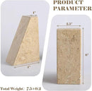 Marble Bookend for Heavy Books, Decorative Bookends for Shelves, Durable and Heavy-Duty Book End for Hardback Book & CDS, Unique Book Stopper & Holder, Pearlly Yellow, Set of 2 by CozyNest Decor