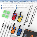 Walkie Talkies for Adults Long Range 2 Way Radios for Kids Rechargeable 4 Pack, Hiking Camping Skiing Cruising Gear with Lamp, USB-C, SOS Siren, NOAA Alert, iVOX Hands-Free, One-Touch Pairing by TinyTreasures Baby Boutique
