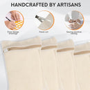 4 Piece Small, Durable Organic Cotton Mesh Laundry Bag with Strong Zipper and Breathable Mesh, Delicate Laundry Bag for Underwear, Clothes, Pants and Socks by TinyTreasures Baby Boutique