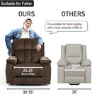 Lazy Boy Recliner Chair, Postoperative Recovery，Retractable 23'' Extra-Long Leg Support Lift Chair Hold up to 400lb，25.5'' Oversized Recliner seat for Big and Tall by CozyNest Decor