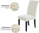 Joccun Chair Covers for Dining Room Set of 4, Dining Chair Slipcovers Stretch Dining Room Chair Covers Seat Protector,Washable Parsons Chair Cover for Home,Hotel,Banquet(Ivory,4 Pack) by CozyNest Decor