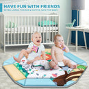 Baby Gym Play Mat, 8-in-1 Tummy Time Mat & Ball Pit with 6 Toys, Washable Baby Activity Play Mat for Visual, Hearing, Sensory, Motor Development, Baby Toys Gift for Toddler Infant 0-3-6-9-12 Month by TinyTreasures Baby Boutique