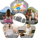 Picnic Outdoor Blankets Waterproof Extra Large - Beach Mat Sand Free Foldable with Carry Strap | Portable Camping Blanket | Park Blanket for Grass Park, Hiking, Travel, Concerts, Indoor (Black) by TinyTreasures Baby Boutique