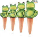 4-Pack Frog Plant Watering Globes Decorative Self Watering Spikes Planter Insert Terracotta Plant Watering Devices Automatic Plant Waterer for Indoor Outdoor Plants by GreenHaven Gardens