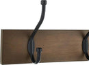 Amazon Basics Rectangular Farmhouse Wall-Mounted Coat Rack with Storage Hooks, 5 Hooks, Barnwood by CozyNest Decor