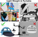 WhiteFang Beach Tent Anti-UV Portable Sun Shade Shelter for 3/4/6/8 Person, Extendable Floor with 3 Ventilating Mesh Windows Plus Carrying Bag, Stakes and Guy Lines by TinyTreasures Baby Boutique