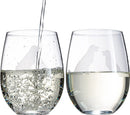 Set of 2 Golden Retriever Dog Stemless Wine Glasses