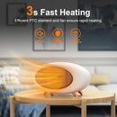 Desk Heater,600W Energy Efficient Small Desk heater for Indoor Use,PTC Fast Heating Ceramic Space Heater for Bedroom Home Office Indoor Use(White) by CozyNest Decor