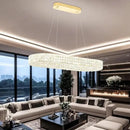 Modern Crystal Chandelier, Dia 40" Rectangular Chandelier for Dining Room,Gold Rectangle Crystal Ceiling Light Luxury Oval Chandeliers for Living Room Kitchen Island by CozyNest Decor