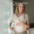 Boba Baby Wrap Carrier – Original Baby Sling Carrier for Newborns (7–35 lbs), Soft, Secure, Hands-Free & Ergonomic, Ideal for Comfortable Bonding, New Parents (Serenity Oat Meadow) by TinyTreasures Baby Boutique