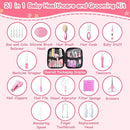 Baby Healthcare and Grooming Kit, 21 in 1 Portable Baby Essentials Kit with Gas Relief Hair Brush Comb Nasal Aspirator for Newborn Boys Girls (Pink) by TinyTreasures Baby Boutique