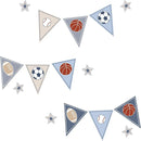 Lambs & Ivy Hall of Fame Sports Animals 5-Piece Crib Bedding Set - Gray/Blue by TinyTreasures Baby Boutique
