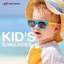 RIVBOS Kids Sunglasses Polarized UV Protection Flexible Rubber Glasses Shades with Strap for Boys Girls RBK004 by TinyTreasures Baby Boutique