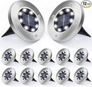Aogist Solar Ground Lights 12 Packs, 8 LED Solar Garden Lights, Outdoor Solar Disk Lights, In-ground Outdoor Landscape Lights for Pathway Yard Walkway Patio Lawn Path (Cold White) by GreenHaven Gardens