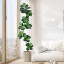 GarveeHome Fiddle Leaf Fig Artificial Tree with White Planter,7ft Faux Plants Indoor with Moss, Fake Rubber Tall Fake Floor Plant in Pot - Artificial Trees for Home Office Living Room Decor by CozyNest Decor