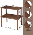 Cabinet Organizer Shelf(Set of 2),Kitchen Counter Shelves,Bamboo Spice Rack Countertop and Cabinet,Stackable Expandable,Medium(Brown) by CozyNest Decor