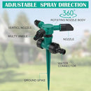 2 Pack Sprinklers for Yard, 360Rotating Lawn Sprinkler, Sprinklers for Yard Large Area, Lawn Sprinklers, Powerful and Even Watering for Lawns, Gardens and Kids by GreenHaven Gardens