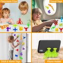 32 PCS Toddler Suction Cup Toys Kids Bath Toy 1-3 3-5 Party Favor Goody Prize Filler Stuffer Gifts for 2+ 3 4 5 6 Year Old Boy Girl Travel Sensory Fidget Window Water Table Toy with Eggshell Storage by TinyTreasures Baby Boutique