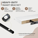 36 Inch Floating Shelves, 8 Inch Deep Floating Shelves for Wall, Hanging Shelf with Invisible Brackets, Deep Shelves for Bathroom, Bedroom, Living Room, White, Set of 2 by CozyNest Decor