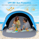 Gorich Beach Tent Sun Shelter with UPF50+ UV Protection for 3/4-5/6-7 Person, Lightweight & Portable Beach Shade Canopy with 2 Zippered Doors, Easy Setup Family Beach Umbrella by TinyTreasures Baby Boutique