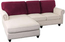 PrinceDeco Velvet Cushion Covers for Sectional Couch, 3 Back Cushion, Burgundy by CozyNest Decor