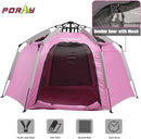 Portable Hexagon Kids Play Tent with LED Strip Lights Indoor Children Play House Easy Set-up Space Dream Tent for Night 4-5 Person & Birthday Gifts by TinyTreasures Baby Boutique