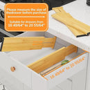 BAMEOS 4" High Drawer Dividers Bamboo Separators Organization Expandable Organizers for Kitchen Bedroom Bathroom Dresser Office 4-pack by CozyNest Decor