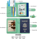 Melsbrinna Rfid Passport Holder for Travel women/Men, Cute Passport Wallet Rfid Blocking Card Slots, Rfid Passport Cover/CaseTravel Wallet, Passport Book Holder (1, Green3) by TinyTreasures Baby Boutique