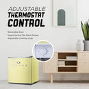 IBCR17SUN Compact, Energy Star Certified Small, Single Door Mini Fridge with Freezer Refrigerator, Standard (1.7 cu ft), Sun Yellow by CozyNest Decor