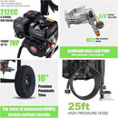 4200 PSI Gas Pressure Washer, 4.0 Max GPM 212CC 7HP Commercial Gas Power Washer, Spray Gun and Wand, 5 Nozzle Set, for Cars/Fences/Driveways/Homes/Patios/Furniture by GreenHaven Gardens
