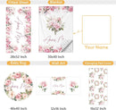 Custom Crib Bedding Set - 5 Pcs Personalized Name Pink Flowers Baby Crib Set for Infant Toddler Girl - Comfortable Double Layer Nursery Bedding Set - Customized Present for Birthday Baby Shower by TinyTreasures Baby Boutique