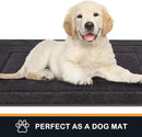 PURRUGS Dirt Trapping Door Mat 32" x 70", Non-Slip/Skid Machine Washable Entryway Rug, Dog Doormat, Super Absorbent Welcome Mat for Muddy Wet Shoes and Paws, Charcoal by CozyNest Decor