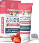 Wellnesse Kids Hydroxyapatite Toothpaste with Xylitol - Fluoride Free Toddler & Kid's Natural Toothpaste, Freshens Breath, Sensory-Friendly Oral Care, Vegan, Strawberry Flavor, 4 oz (Pack of 1) by CozyNest Decor