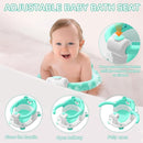 Baby Bath Seat for Babies 6 Months & up, Non-Slip Toddler Bath Seats for Babies Sitting Up, Safe Infant & Newborn Bathtub Chair with 4 Suction Cups & Soft Cushion for Shower,Mint by TinyTreasures Baby Boutique