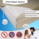 National Allergy Superior 100% Cotton Queen Mattress Protector Zippered - 60" x 80" x 12" - Hypoallergenic Bed Encasement - Breathable Dust Proof Cover - AAFA & Oeko-TEX Standard 100 Certified by TinyTreasures Baby Boutique