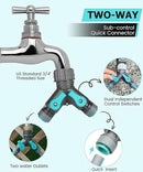 Automatic Drip Irrigation Kits with Y-Type Distribution Tubing, 14 Drip and Spray Integrated Nozzles, 33ft PE Main Tube, and 33ft PVC Branch Tubing for Garden, Patio, and Greenhouse by GreenHaven Gardens