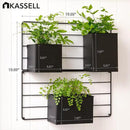 KASSELL Vertical Garden Wall Planter. Wall Mounted for Indoor Outdoor. All Metal Black Vertical Planter with No Assembly Required. Planter for Indoor Plants Flowers, Herbs, Succulents and Plants by CozyNest Decor