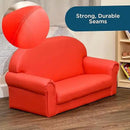 Children's Factory As We Grow Toddler Sofa, Flexible Seating for Daycare or Preschool, Kids Reading Couch, Playroom Furniture, Red by CozyNest Decor