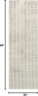 nuLOOM 2'6" x 8' Cozy Plush Area Rug, Machine Washable, Non-Slip, Soft Fluffy Shag Carpet for Living Room Bedroom Kids Room Nursery Home Decor, Jeni Grey by CozyNest Decor