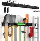Wall Mount Tool Storage Rack, 15 PCS Heavy Duty Steel Yard Garden Tool Organizer, Garage Tool Organizer Wall Mounted Storage System Hold Up to 550lbs, with 2 Extension Cord by GreenHaven Gardens