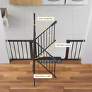 Cumbor 2 Pack 29.7-54.2" Baby Gate for Stairs, Mom's Choice Awards Winner-Auto Close Dog Gate for doorways, Easy Install Pressure Mounted Pet Gate Indoor, Walk Thru Wide Safety Gate for Dog, Black by TinyTreasures Baby Boutique