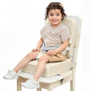 HOMEAL Toddler Booster Seat for Dining Table - Toddler Dining Cushion with Wipeable Surface -Booster Seat for Kitchen Chair with Easy-Install Straps - Breathable Fabric - Beige by TinyTreasures Baby Boutique