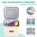 PIIOSER Breast Milk Storage Cooler Bag with Ice Pack, Fits 4 Baby Bottles Up to 5 Ounce, Small Insulated Breastmilk Cooler Travel Bag with Handle Buckle for Nursing & Working Mom Daycare (Cream-XS-1 by TinyTreasures Baby Boutique