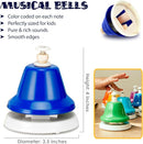 MINIARTIS Desk Bells for Kids | Educational Music Toys for Toddlers 8 Notes Colorful Hand Bells Set | Kids Musical Instrument with 15 Songbook | Great Birthday Gift for Children by TinyTreasures Baby Boutique