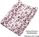 Custom Nursery Crib Bedding Set: Personalized Name 4 Piece Pink Leopard Elephant Design Baby Crib Sets for Girls - Toddler Double Layer Blanket Set, Comfortable Crib Bed Sheets for Baby Toddlers by TinyTreasures Baby Boutique