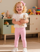 Witwot 5 Pack Toddler Leggings Baby Girl Cotton Pants Toddler Girls Clothes Size 18M-5T by TinyTreasures Baby Boutique